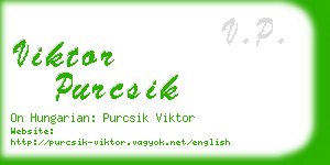 viktor purcsik business card